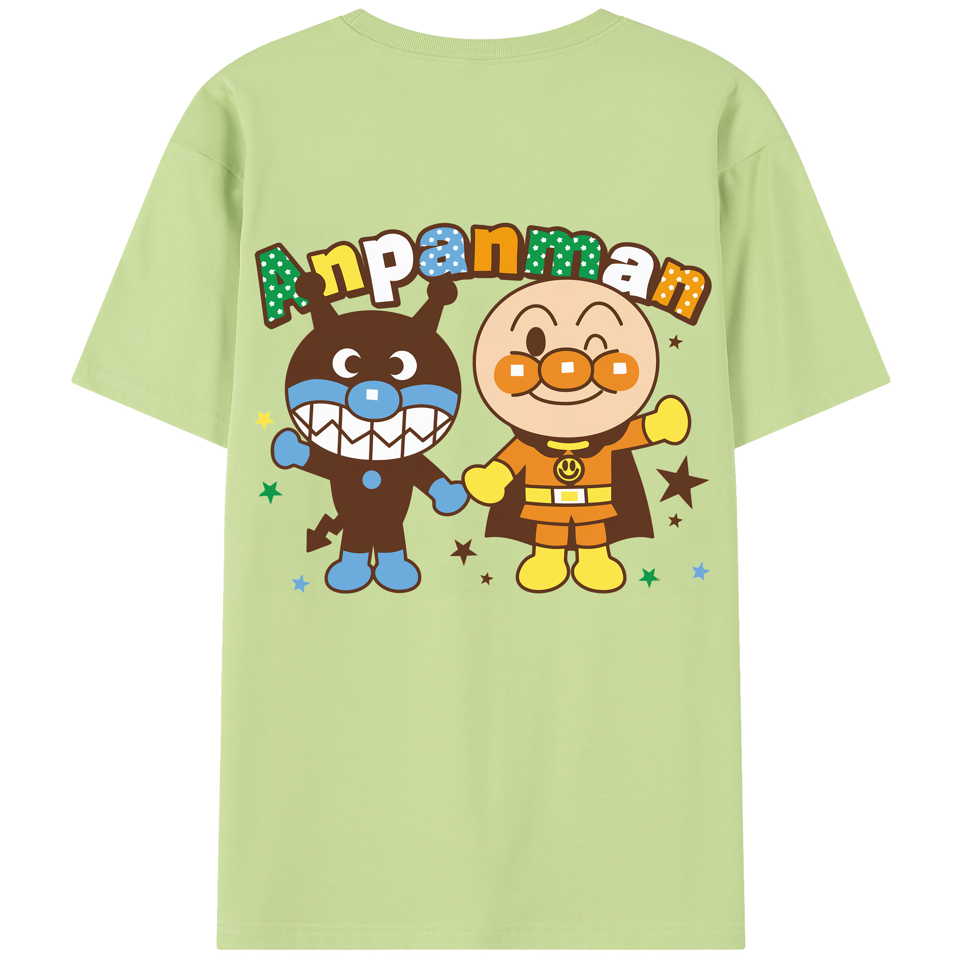 （画像用） アンパンマン Anpanman 綿100％半袖Tシャツ（背面プリント）